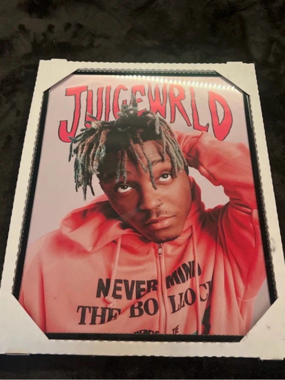 Juice WRLD Red Hoodie Wall Art Poster - Music Icon Print